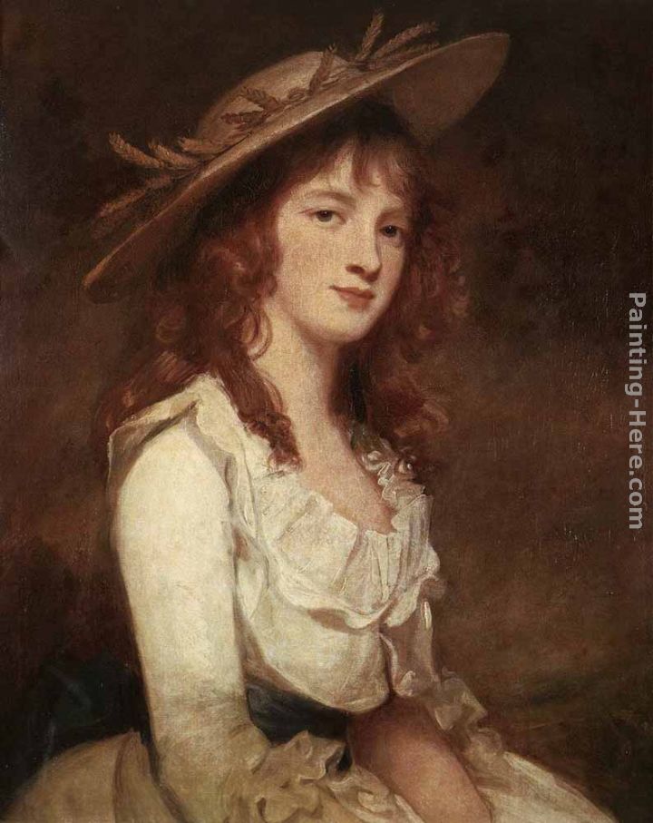 Miss Constable painting - George Romney Miss Constable art painting